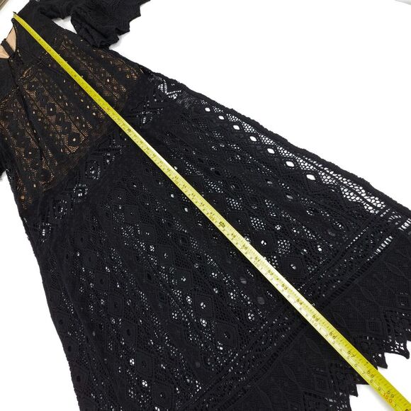NEW Jen's Pirate Booty Chaouen Maxi Dress Black Lace Whimsigoth Boho Romantic - Picture 5 of 11